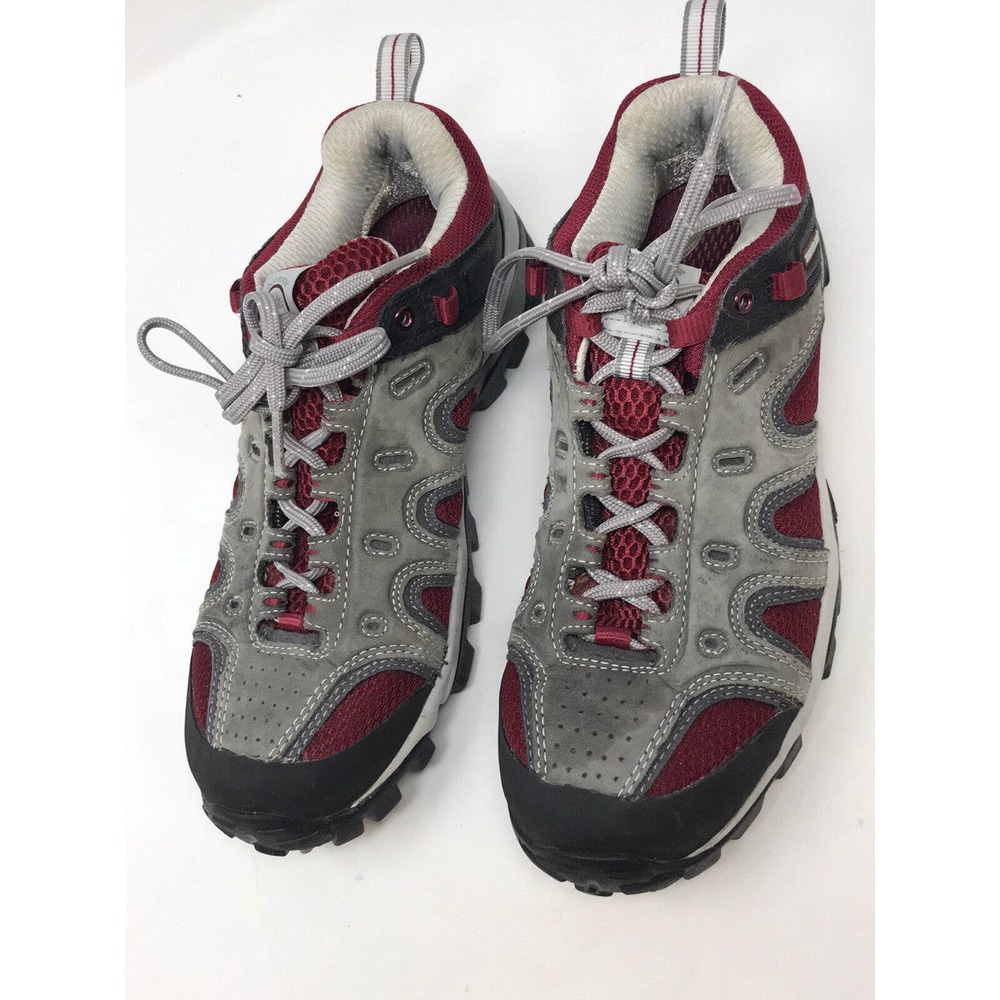 Timberland Hiking Shoes Womens 8 M Gray and Red Outdoor Performance 44620